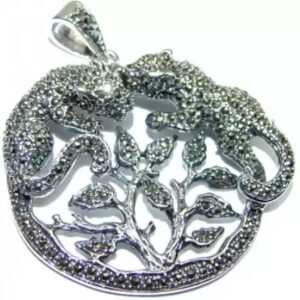 pathere cartier design pendant, panthiere cartier pendant silver